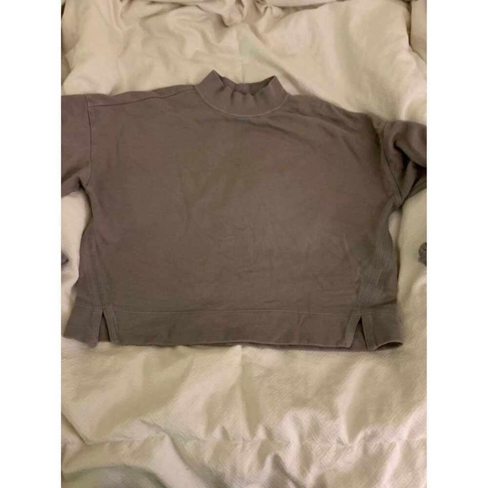 Old Navy Crop Top Sweatshirt Girls Large (10/12) Y2K Casual Turtleneck Grunge
